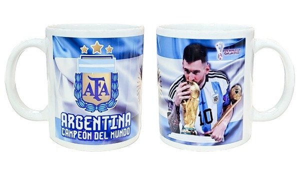 Premium Ceramic Mug - Messi Copa Design, Microwave Safe