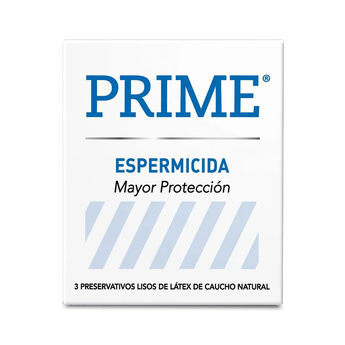 Prime Espermicida Latex Condoms | Prime Quality, Effective Protection (3 count)