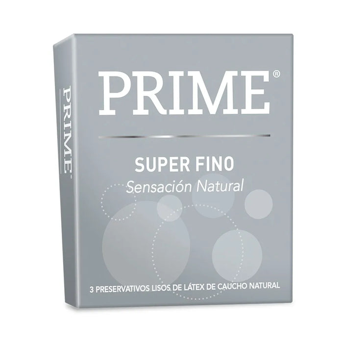 Prime Super Fino Thin Latex Condoms | Premium Quality, Ultra Sensitive Protection (3 count)
