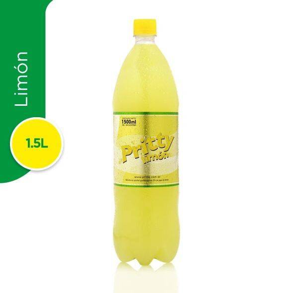 Pritty Limón Gaseosa Refreshing Lemon Flavored Soda from Córdoba, Argentina, 1.5 l / 50.7 fl oz