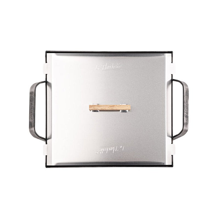 La Planchetta Professional Iron 1-Burner Planchetta with Lid - 25 cm x 27 cm - Ideal for Gourmet Cooking
