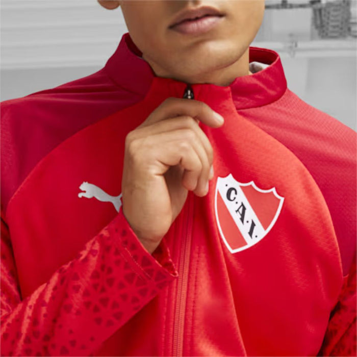 Campera de Entrenamiento de Fútbol para Hombre de Puma - Producto Oficial Rojo del Club Atlético Independiente
