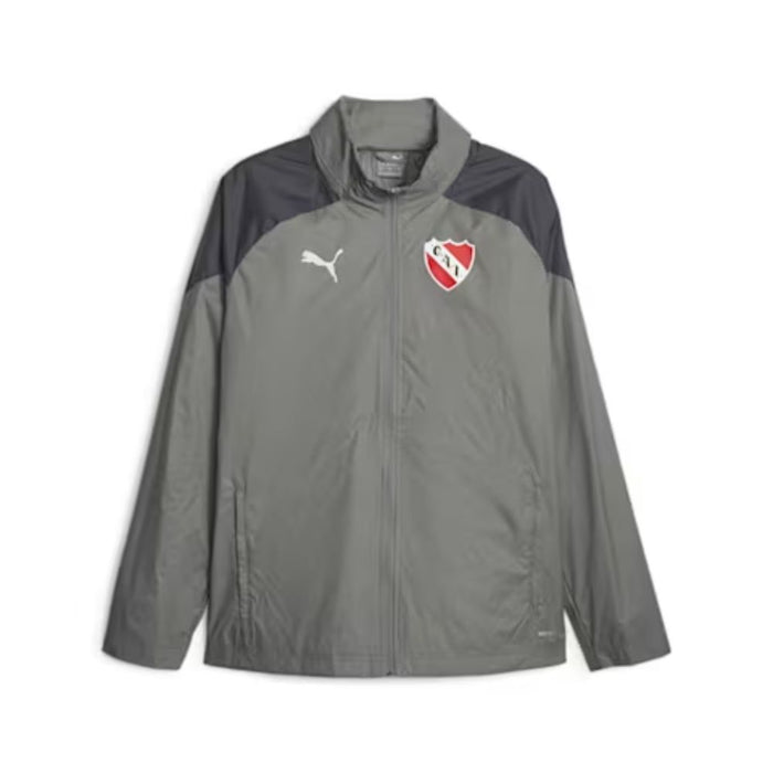 Puma Men's Independiente Training Windbreaker Jacket - Official Club Atletico Independiente Gray