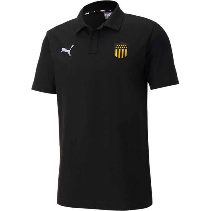 Camiseta Polo Casual Oficial de Peñarol para Hombres - ¡Apoya a tu Equipo de Fútbol Uruguayo! Negro