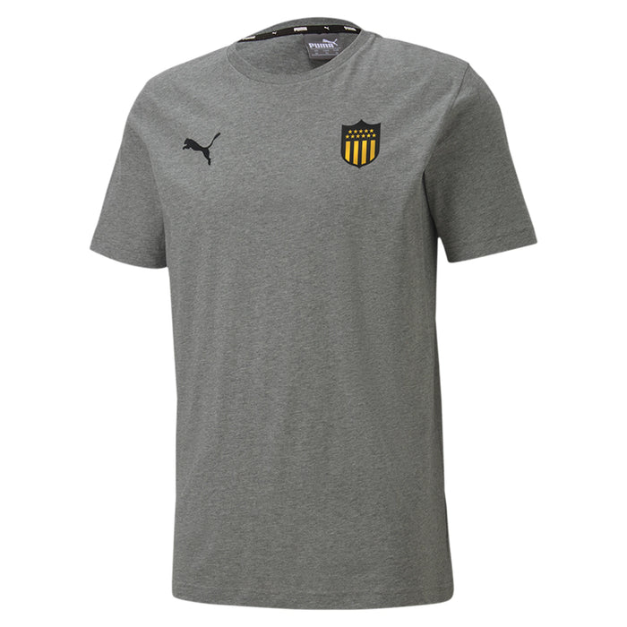 Puma Peñarol Official Casual T-Shirt - Support Uruguayan Football Heritage - Gray