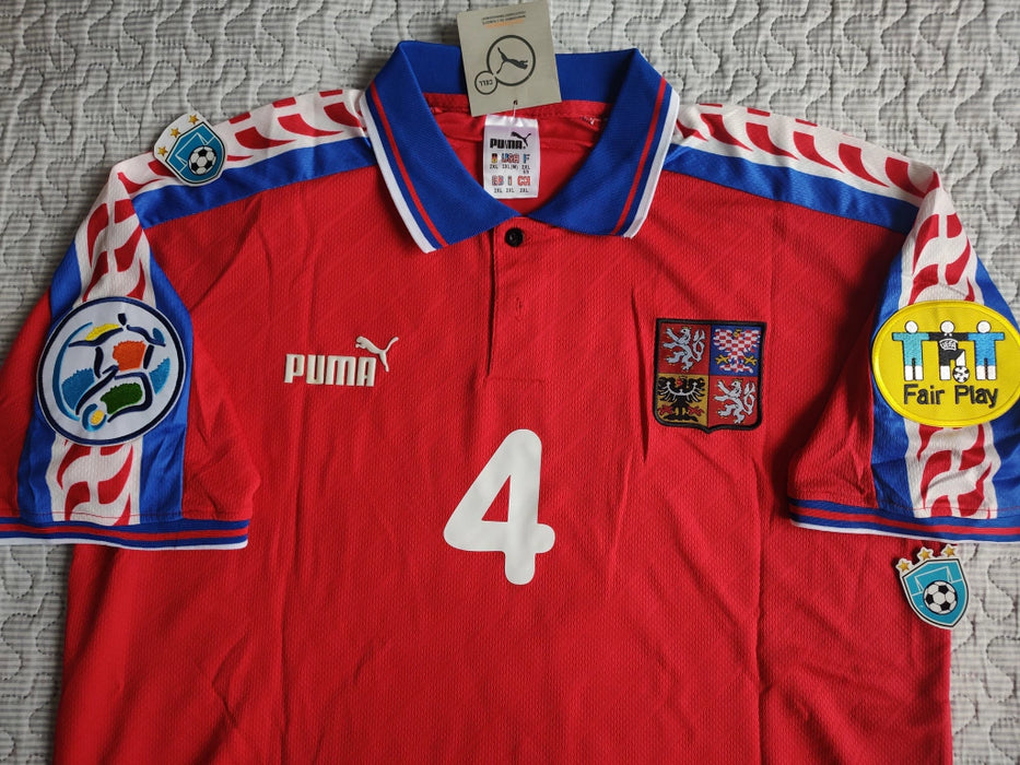 Puma Retro 1996 Czech Republic Jersey - Nedved #4 Eurocup Holder
