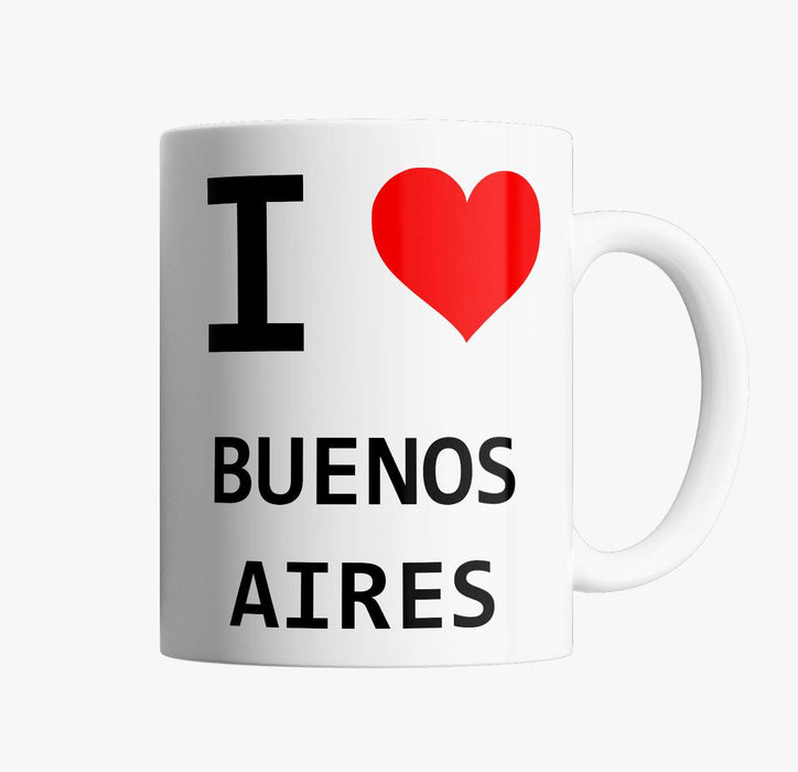 Punto Bizarro | I Love Buenos Aires Ceramic Mug - Authentic Souvenir Cup for Coffee Enthusiasts