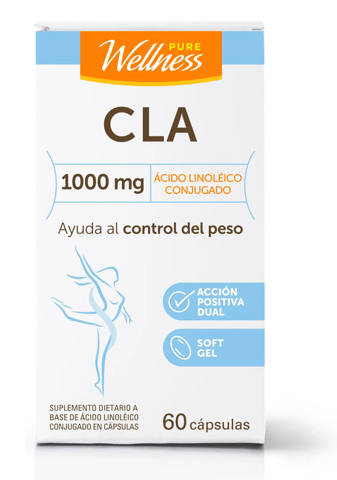Pure Wellness CLA - 1000g, 60 Softgel Capsules, Dietary Supplement