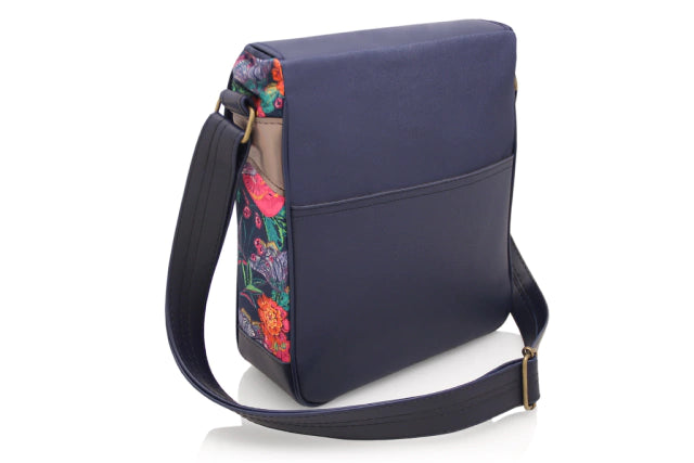 Puro Stylish Vegan Mini Crossbody Bag Printed Fabrics & Synthetic Leather, Backpack-Style Purse - Nahui Key - Perfect for Any Occasion