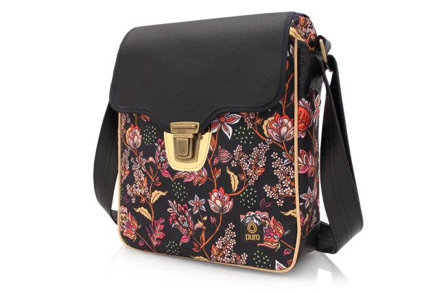 Puro Vegan Mini Sling Bag Stylish Backpack-Style Purse with Printed Fabrics and Synthetic Leathers