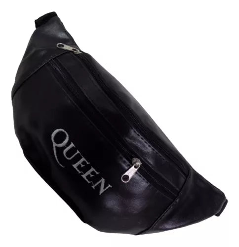 Queen Embroidered Leather Fanny Packs - Rocker's Choice for Stylish Rock Vibes