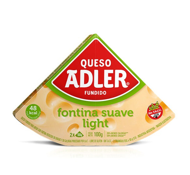 Queso Adler Light Fontina Cheese, 100 g / 3.5 oz