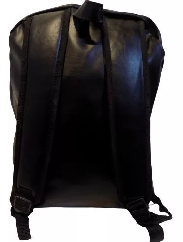 Rammstein Embroidered Leather Backpack - Rocker Chic Essential, Metal Vibes