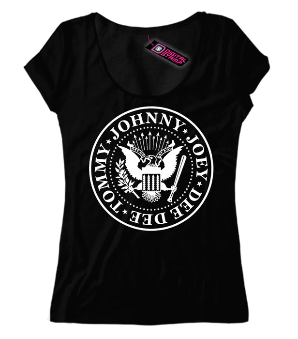 Ramones Women's RKR 006 T-Shirt - Premium Quality Cotton Tee - Remera Ramones rkr 006 Mujer