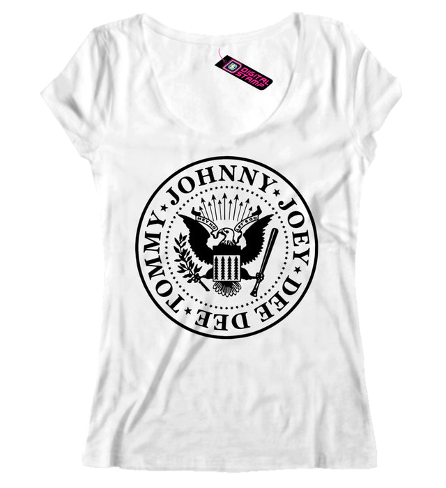 Ramones Women's RKR 006 T-Shirt - Premium Quality Cotton Tee - Remera Ramones rkr 006 Mujer