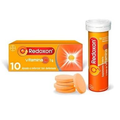 Redoxon Vitamina C Dietary Supplement Vitamin C Effervescent Tablets Orange Flavor Strengthens The Immune System (box of 10 pills)