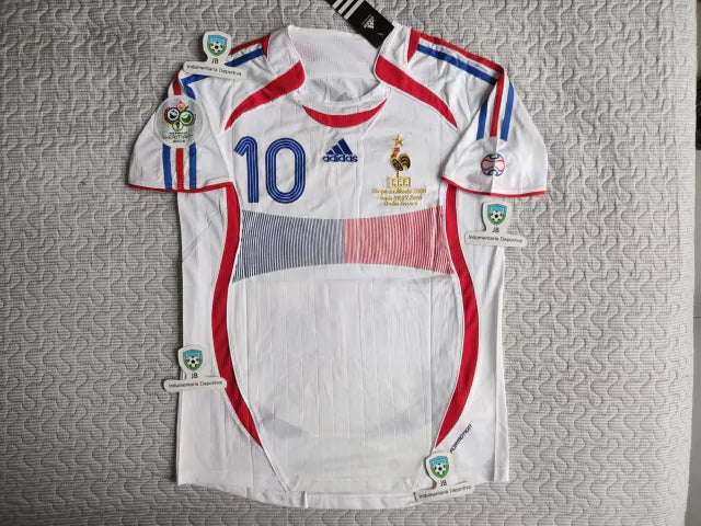 Adidas France Retro 2006 World Cup Alternate Jersey Zidane 10 - Limited Edition Classic Soccer Apparel