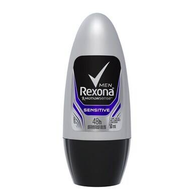 Rexona Men Sensitive 48h Protection Antiperspirant Desodorante Roll On, 50 g / 1.76 oz