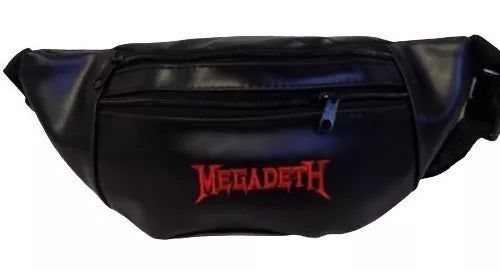 Riñonera Megadeth Embroidered Leather Rock Fanny Packs - Ultimate Musician Vibes