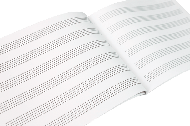 Rivadavia Cuaderno de Música, Blank Sheet Music with 20 Matte White Sheets, Pentagram Notebook - 265 mm x 180 mm / 10.43 " x 7.08 "
