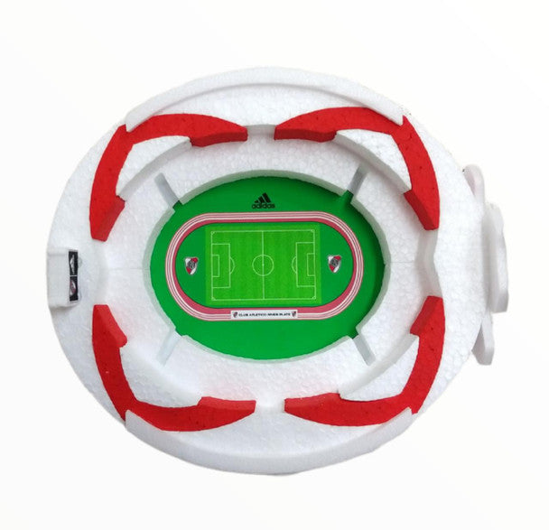 River Plate Cake Topper El Monumental 3D Football Field For Decorating Cakes River Plate Argentinian Soccer Team, 20 cm x 20 cm