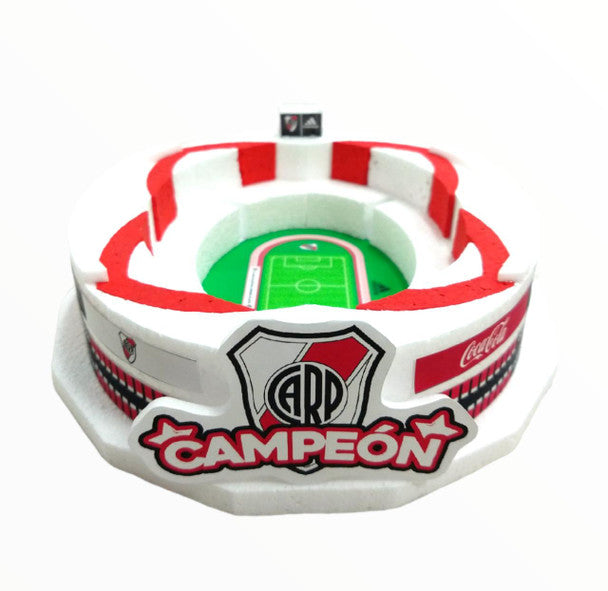 River Plate Cake Topper El Monumental 3D Football Field For Decorating Cakes River Plate Argentinian Soccer Team, 20 cm x 20 cm