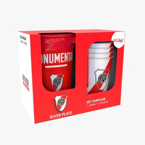 River Plate Family Set Jug + Glasses Official Product