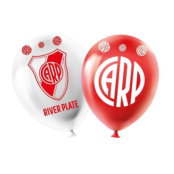 River Plate Globo Apto Helio Soccer Team Balões Decoração de Festa Tema Futebol - Adequado para Hélio (6 unidades) 