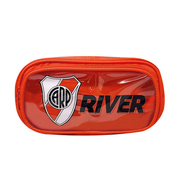 River Plate Large Pencil Box for Girls & Boys, Holds Up to 60 Pens, Sturdy Storage Container for School and Office Supplies, Secure Zipper Closure