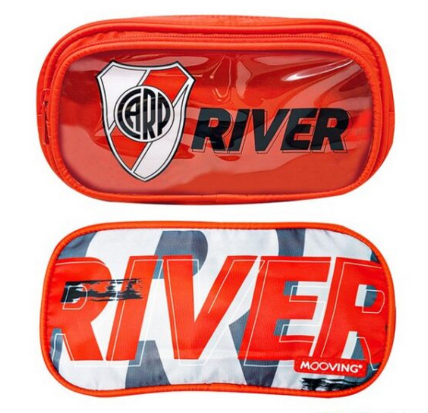 River Plate Large Pencil Box for Girls & Boys, Holds Up to 60 Pens, Sturdy Storage Container for School and Office Supplies, Secure Zipper Closure