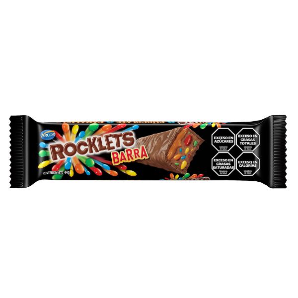 Rocklets Barra Filled with Candied Chocolate Sprinkles, 40 g / 1.41 oz (pack of 3)