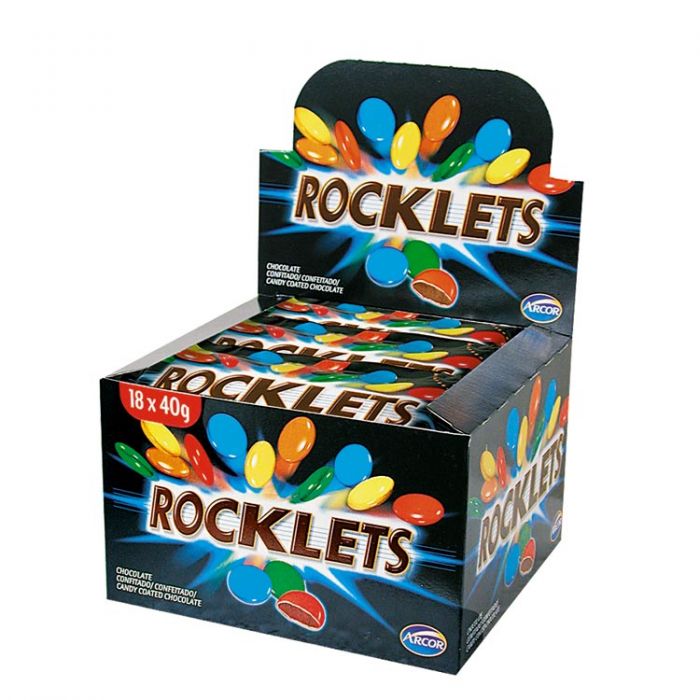 Rocklets Confites Candied Chocolate Sprinkles, 40 g / 1.41 oz (box of 18)