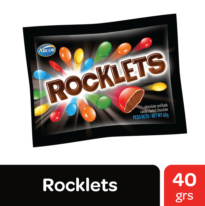 Rocklets Confites Candied Chocolate Sprinkles, 40 g / 1.41 oz (box of 18)