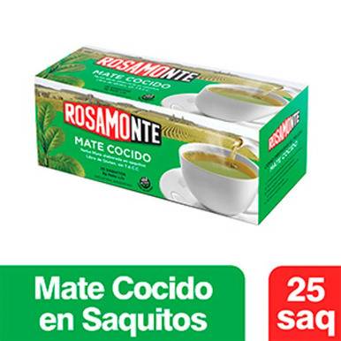 Rosamonte Mate Cocido Yerba Mate Em Sacos (caixa de 25 saquinhos) 