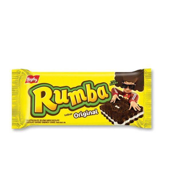 Rumba Sandwich Cookies com Chocolate e Creme de Coco Sabor Original, 108 g / 3,8 oz (embalagem com 3) 