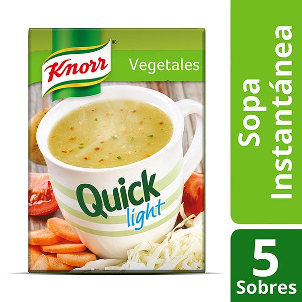 Knorr Quick Light Ready to Make Soup Vegetables, 5 pouches