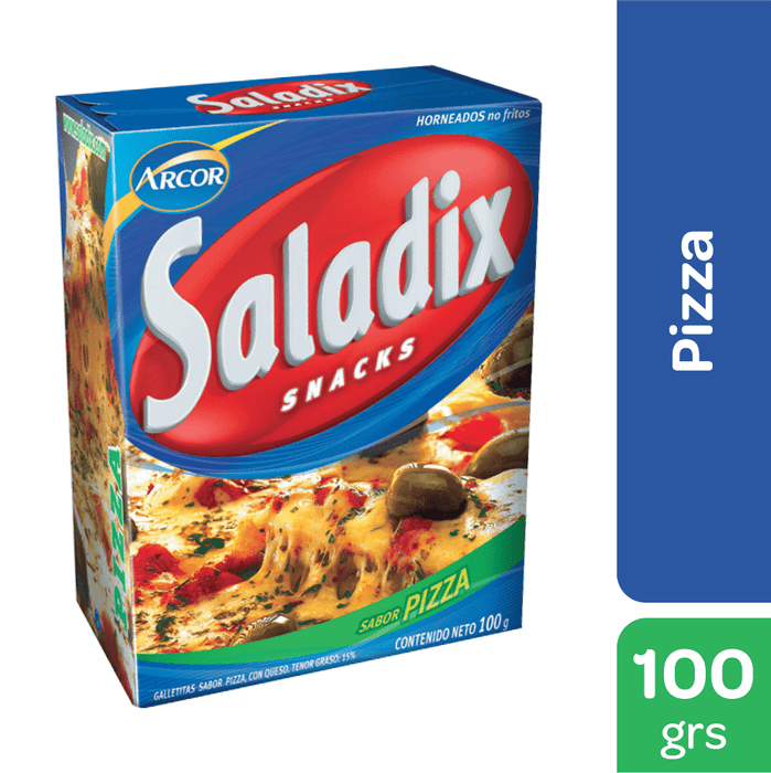 Saladix Pizza Cheese Snacks, Assado Não Frito, caixa de 100 g / 3,5 oz (embalagem com 3) 