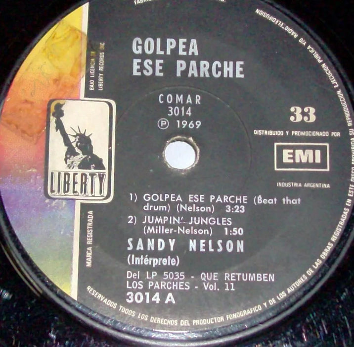 Sandy Nelson Vinilo Vinyl Golpea Ese Parche LP Rock Music 1969 Edition
