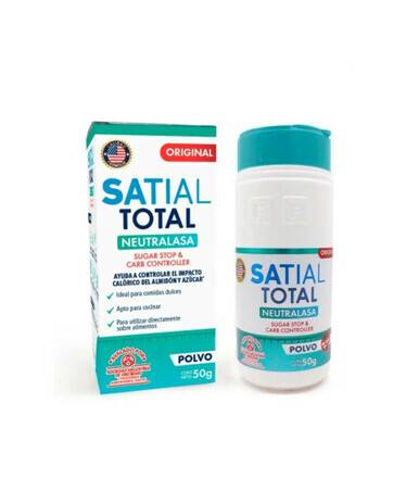 Satial Total Food Carb Controller Powder Dietary Supplement With Soy Protein & White Bean Extract Carb Blocker, 50 g / 1.76 oz
