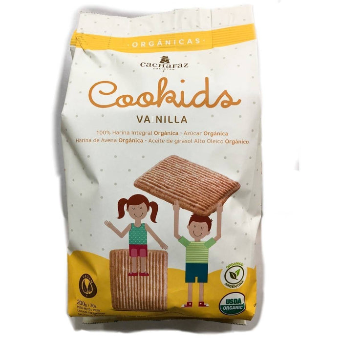 Cachafaz Organic Cookies Whole Wheat Flour Vanilla Flavor, 200 g / 7 oz