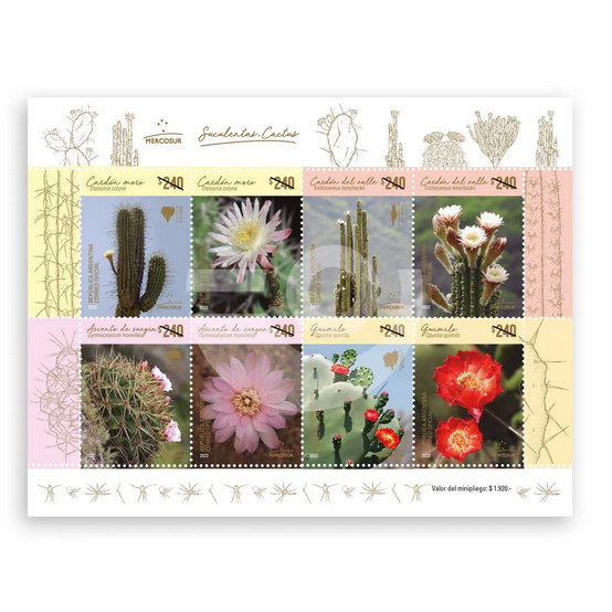 Correo Compras - Philately Minisheet: Succulents and Cacti