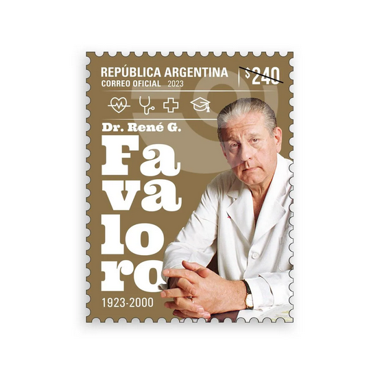 Correo Compras - Philately: Dr. René Favaloro Commemorative Stamp - 100 Years
