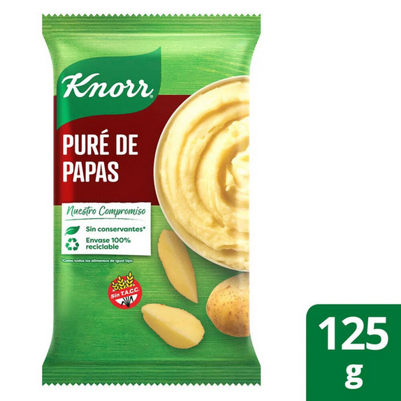 Knorr Traditional Instant Mashed Potatoes, 125g - Quick & Easy Potato Puree for 5 Servings