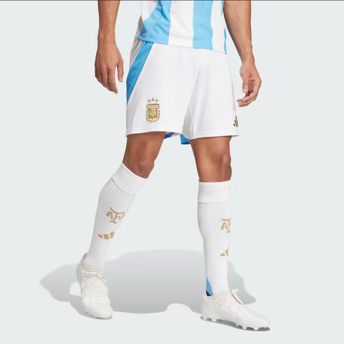 Adidas - Argentina Home White Shorts 24 | AEROREADY Technology, Recycled Materials