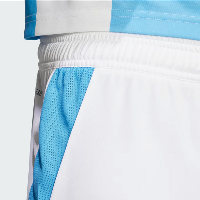 Adidas - Argentina Home White Shorts 24 | AEROREADY Technology, Recycled Materials