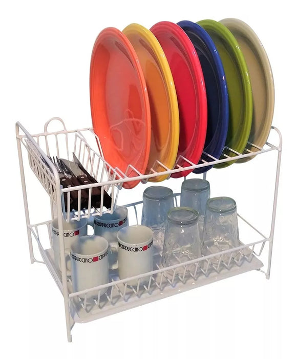 Secaplatos Iron-Coated Epoxy Drainer Rack - A36 Kitchen Drying Mat for Efficient Dish Drying Bliss!