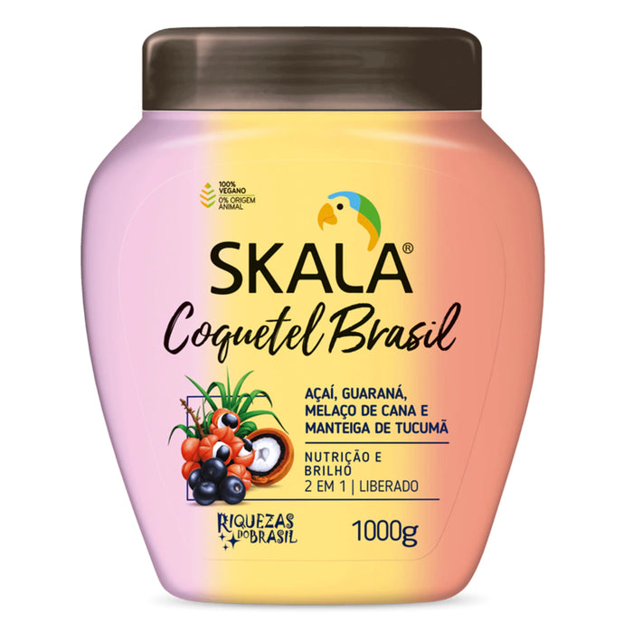 Skala Cocktail Mask Brazil - Enriched Hair Care for Dry, Lifeless Hair, 1000 g / 35.2 oz