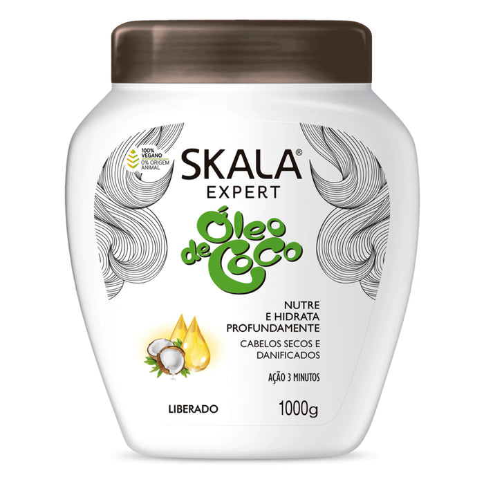 Skala Expert Coconut Oil Mask - Deep Hydration for Smooth and Shiny Hair, 1000 g / 35.2 oz