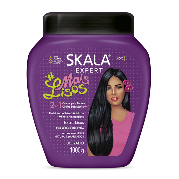 Skala Expert Mascara Más Lisos 2 en 1 - Ultimate Hair Care for Natural or Straightened Hair - Frizz-Free, Smooth Locks, 1000 g / 35.2 oz