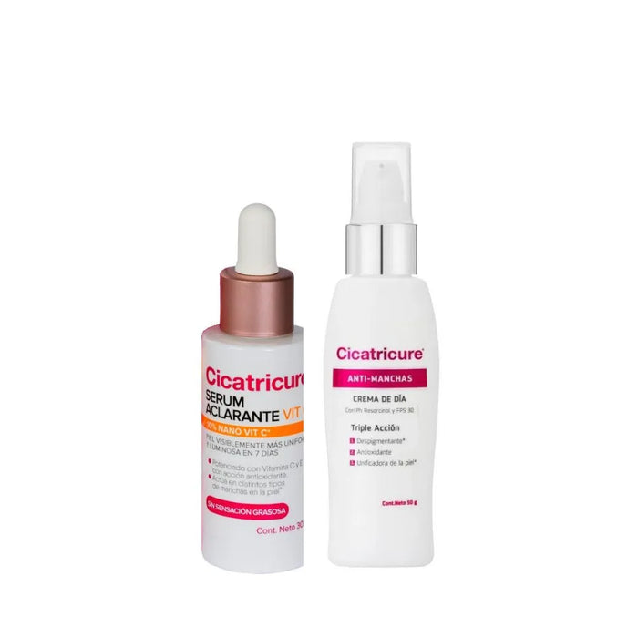 Cicatricure Skin Brightening Set: Vit C Serum 30ml + Anti-Spot Face Cream 50g